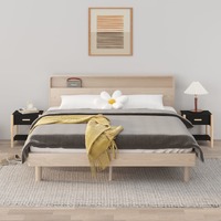  Bedside Tables 2pcs Black 42x38x45 cm Engineered Wood