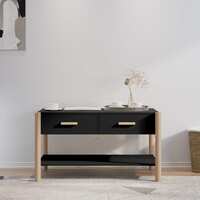  Coffee Table Black 82x48x45 cm Engineered Wood