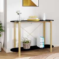  Console Table Black 110x38x75 cm Engineered Wood