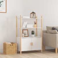  Highboard White 80x40x121 cm Engineered Wood