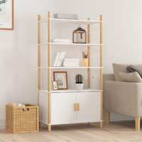  Highboard White 80x40x153 cm Engineered Wood