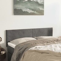  Headboards 2 pcs Dark Grey 72x5x78/88 cm Velvet