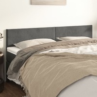  Headboards 2 pcs Dark Grey 100 cm Velvet