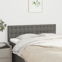  Headboards 2 pcs Dark Grey 72x5x78/88 cm Fabric