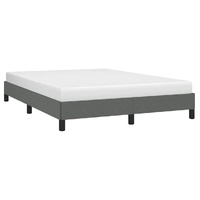  Bed Frame without Mattress Dark Grey 152x203 cm Queen Fabric