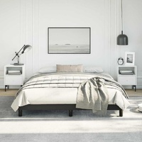  Bed Frame without Mattress Black 152x203 cm Queen Faux Leather