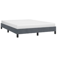  Bed Frame without Mattress Dark Grey 152x203 cm Queen Velvet