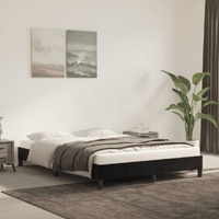  Bed Frame without Mattress Black 152x203 cm Queen Velvet