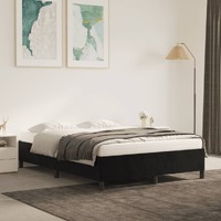  Bed Frame without Mattress Black 152x203 cm Queen Velvet