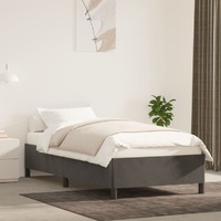  Bed Frame without Mattress Dark Grey King Single Velvet