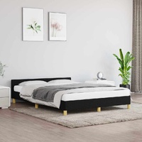  Bed Frame without Mattress Black Queen Fabric