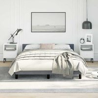  Bed Frame without Mattress Dark Grey Double Velvet