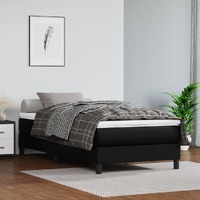  Pocket Spring Bed Mattress Black 90x190x20 cm Faux Leather