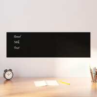  Wall-mounted Magnetic Board Black 100x30 cm Tempered Glass