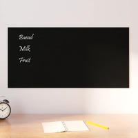  Wall-mounted Magnetic Board Black 80x40 cm Tempered Glass