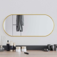  Wall Mirror Gold 70x30 cm Oval