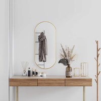  Wall Mirror Gold 90x40 cm Oval