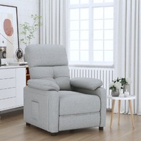  Recliner Chair Light Grey Fabric