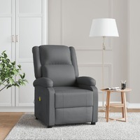  Massage Chair Anthracite Faux Leather