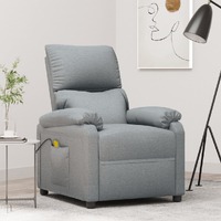  Massage Chair Light Grey Fabric