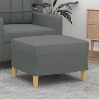  Footstool Dark Grey 60x50x41 cm Fabric