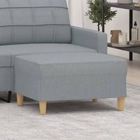  Footstool Light Grey 70x55x41 cm Fabric