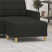 Footstool Black 70x55x41 cm Fabric