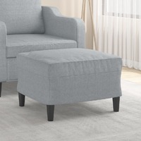  Footstool Light Grey 60x50x41 cm Fabric