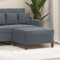  Footstool Dark Grey 70x55x41 cm Velvet