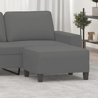  Footstool Dark Grey 70x55x41 cm Microfibre Fabric