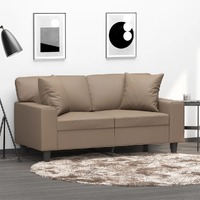  Throw Pillows 2 pcs Cappuccino 40x40 cm Faux Leather