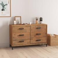  Sideboard Brown 110x35x70 cm Solid Pinewood
