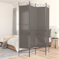 4-Panel Room Divider Anthracite 160x220 cm Fabric