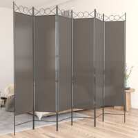  6-Panel Room Divider Anthracite 240x220 cm Fabric
