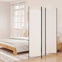  3-Panel Room Divider White 150x200 cm Fabric