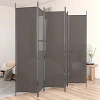  5-Panel Room Divider Anthracite 250x220 cm Fabric