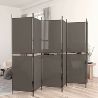  6-Panel Room Divider Anthracite 300x200 cm Fabric