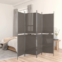  4-Panel Room Divider Anthracite 200x220 cm Fabric