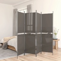  5-Panel Room Divider Anthracite 250x220 cm Fabric