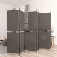  6-Panel Room Divider Anthracite 300x220 cm Fabric