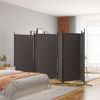  6-Panel Room Divider Brown 520x180 cm Fabric