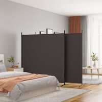  3-Panel Room Divider Brown 525x180 cm Fabric