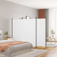  4-Panel Room Divider White 698x180 cm Fabric
