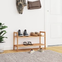  Shoe Rack 69x27x41 cm Solid Wood Walnut