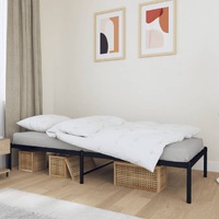  Metal Bed Frame without Mattress Black 90x190 cm