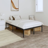  Metal Bed Frame without Mattress Black 135x190 cm