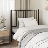  Metal Headboard Black 90 cm