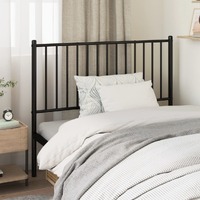  Metal Headboard Black 107 cm King Single