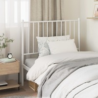  Metal Headboard White 90 cm