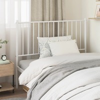  Metal Headboard White 107 cm King Single